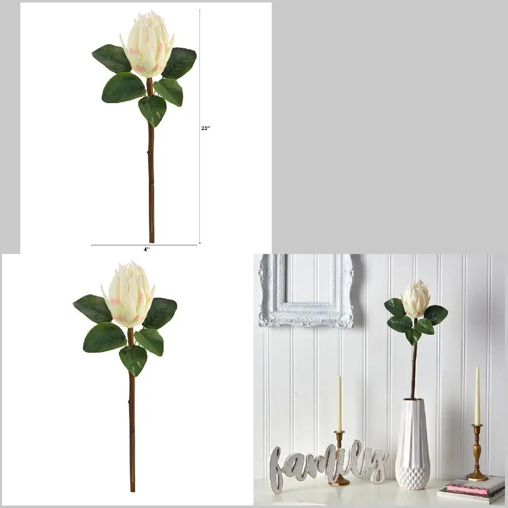 Elegant White King Protea Set of 4 Artificial Flowers for Home Decoration and Events
Elegant White King Protea Set of 4 Artificial Flowers for Home Decoration and Events
