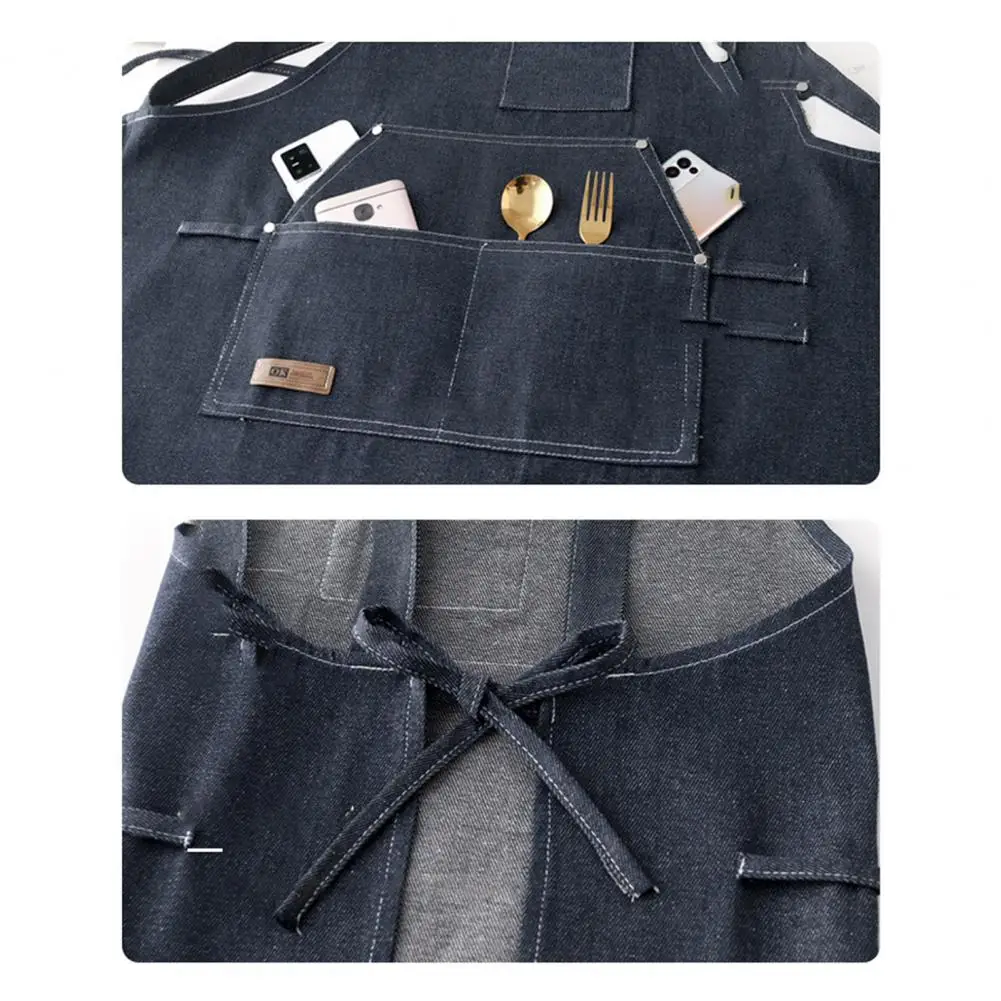 Stain-resistant Apron Durable Denim Cooking Apron with Pocket Essential Kitchen Accessory for Chef Waiter Cafe Barbecue
Stain-resistant Apron Durable Denim Cooking Apron with Pocket Essential Kitchen Accessory for Chef Waiter Cafe Barbecue