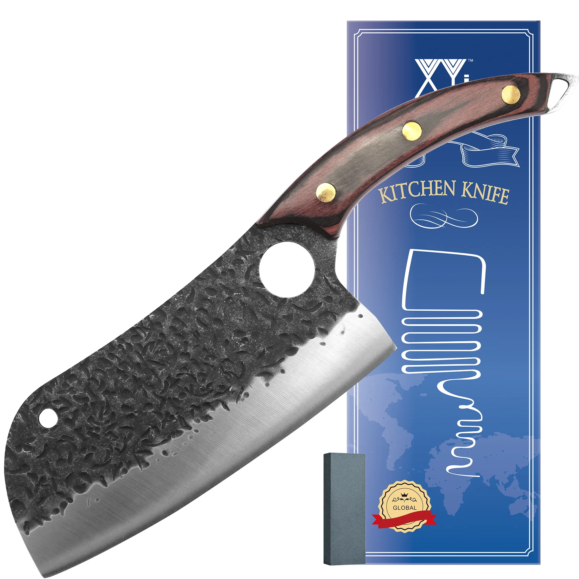 7" Kitchen Knife Stainless Steel Wide Blade Cleaver Butcher Knives Meat Vegetable Slicing Cooking Chef Knife With Wooden Handle
7" Kitchen Knife Stainless Steel Wide Blade Cleaver Butcher Knives Meat Vegetable Slicing Cooking Chef Knife With Wooden Handle