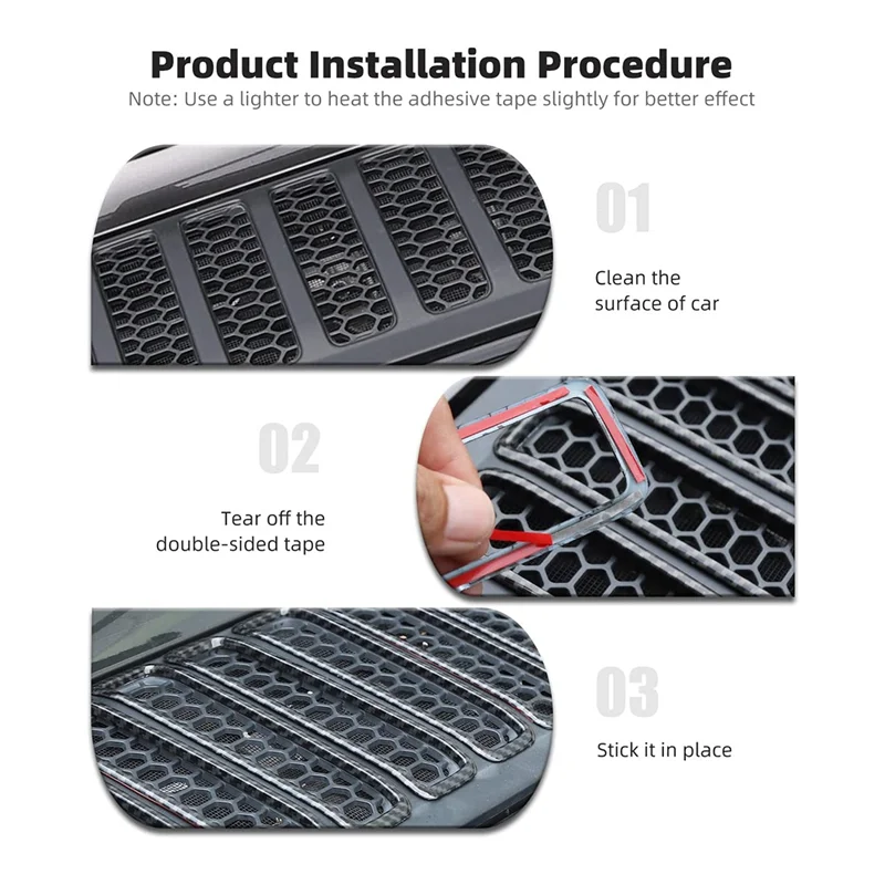 Hood Vents Cover Trim Hood Air Outlets Decorative Cover for Jeep Wrangler JL & Gladiator JT 2018-2022 (ABS Carbon Fiber)
Hood Vents Cover Trim Hood Air Outlets Decorative Cover for Jeep Wrangler JL & Gladiator JT 2018-2022 (ABS Carbon Fiber)
