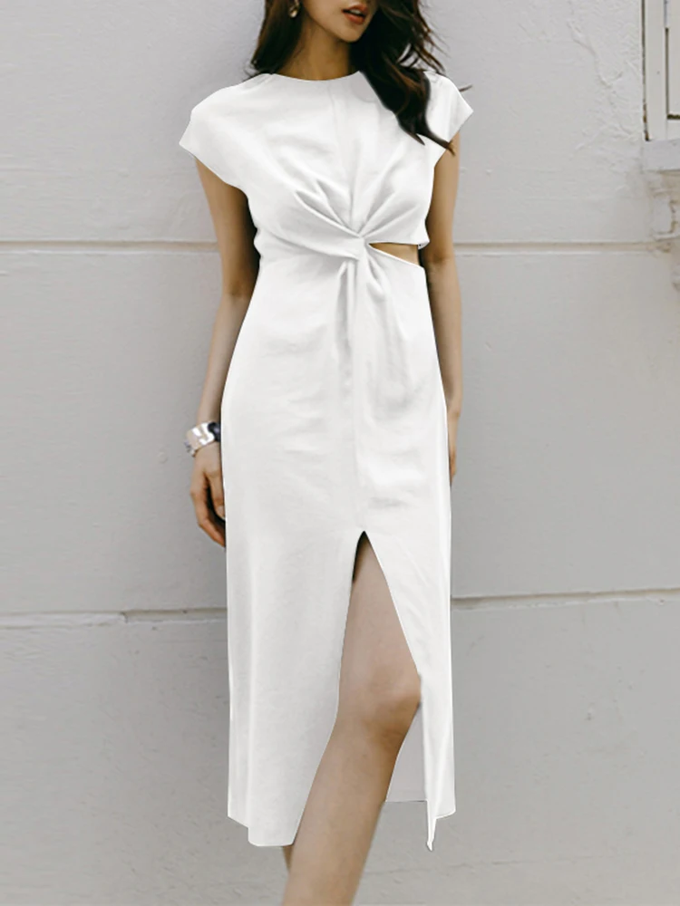 ZANZEA Elegant Women Short Sleeve Split Hem Sundress Stylish Midi Vestidos Party Club Hollow Out Dresses Summer OL Dress Kaftan
ZANZEA Elegant Women Short Sleeve Split Hem Sundress Stylish Midi Vestidos Party Club Hollow Out Dresses Summer OL Dress Kaftan