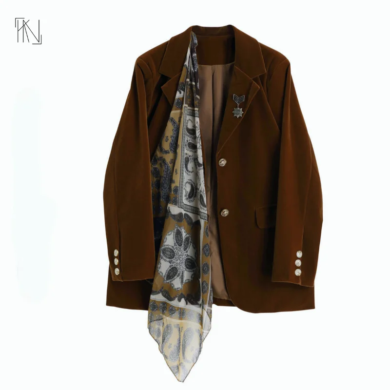 Suit Tie Scarves Loose Casual Suit 2022 Autumn New Commuter Single Breasted Long Sleeve Vintage Suit Coat Women
Suit Tie Scarves Loose Casual Suit 2022 Autumn New Commuter Single Breasted Long Sleeve Vintage Suit Coat Women