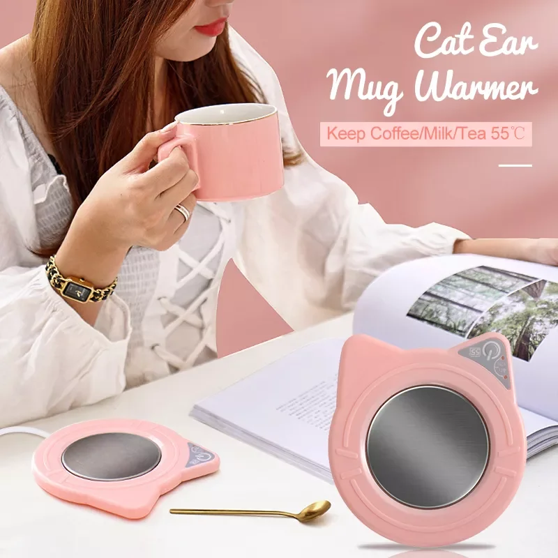 Mug Warmer Mug Cat ear shape Heating Coaster Coffee Cup Warmer Keep Coffee milk Tea 55 ℃ Gifts for Girls
Mug Warmer Mug Cat ear shape Heating Coaster Coffee Cup Warmer Keep Coffee milk Tea 55 ℃ Gifts for Girls