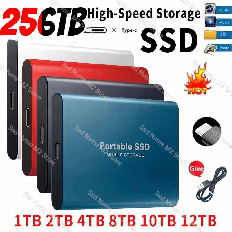 Portable 1TB 2TB SSD 4TB External Hard Drive Type-C USB 3.1 High Speed 8TB 256TB External Storage Hard Disks Hdd For Laptops ps5
Portable 1TB 2TB SSD 4TB External Hard Drive Type-C USB 3.1 High Speed 8TB 256TB External Storage Hard Disks Hdd For Laptops ps5