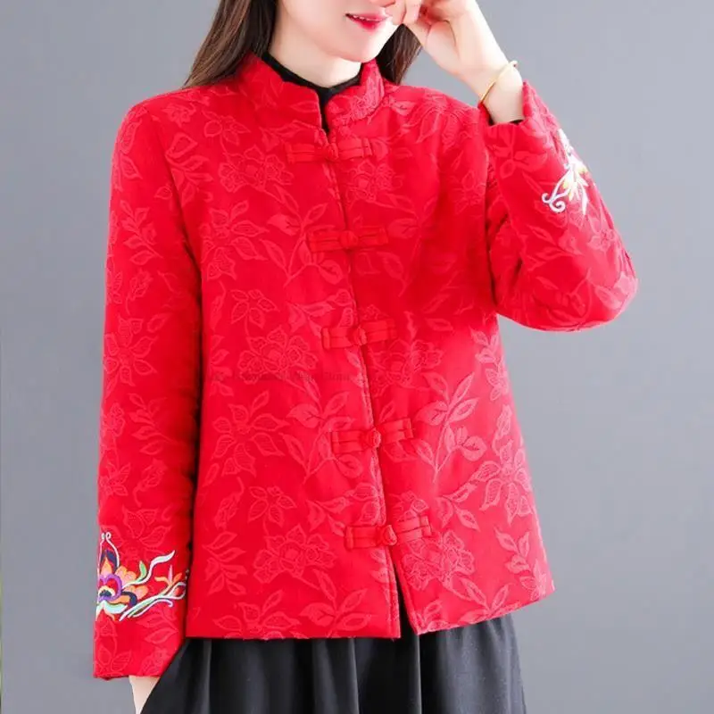 Autumn Winter Chinese National Coat women's New Thicked Warm cotton-padded Jacket National Style Loose Disc Button Coat
Autumn Winter Chinese National Coat women's New Thicked Warm cotton-padded Jacket National Style Loose Disc Button Coat