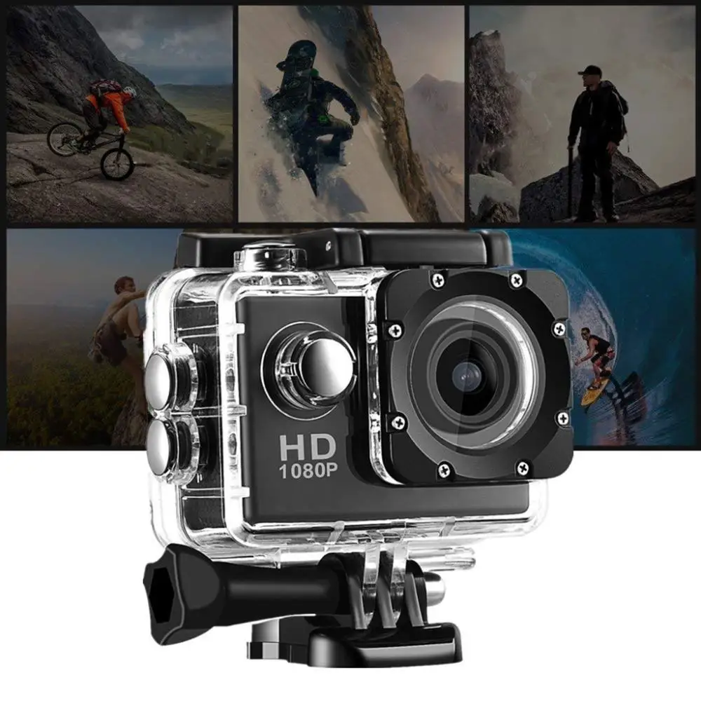 

USB 2.0 12MP Camera HD 1080P Mini Sport Action Camera Ultra 30M Underwater Waterproof Helmet Video Recording Cameras Sport Cam