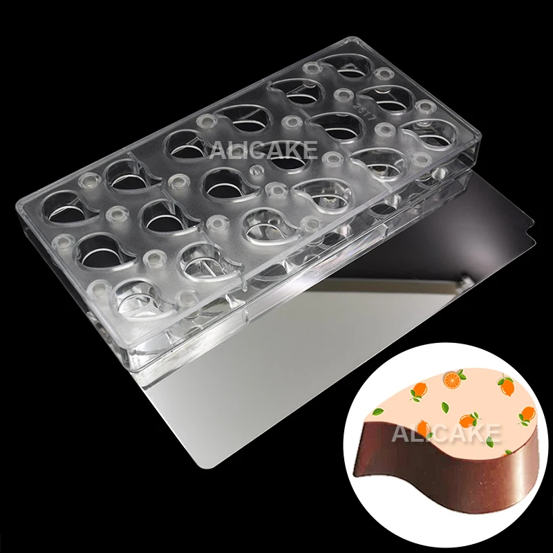 

Transfer Chocolate Molds Candy Fondant Forms Polycarbonate Tray Mold Acrylic Cake Baking Pastry Confectionery Tools