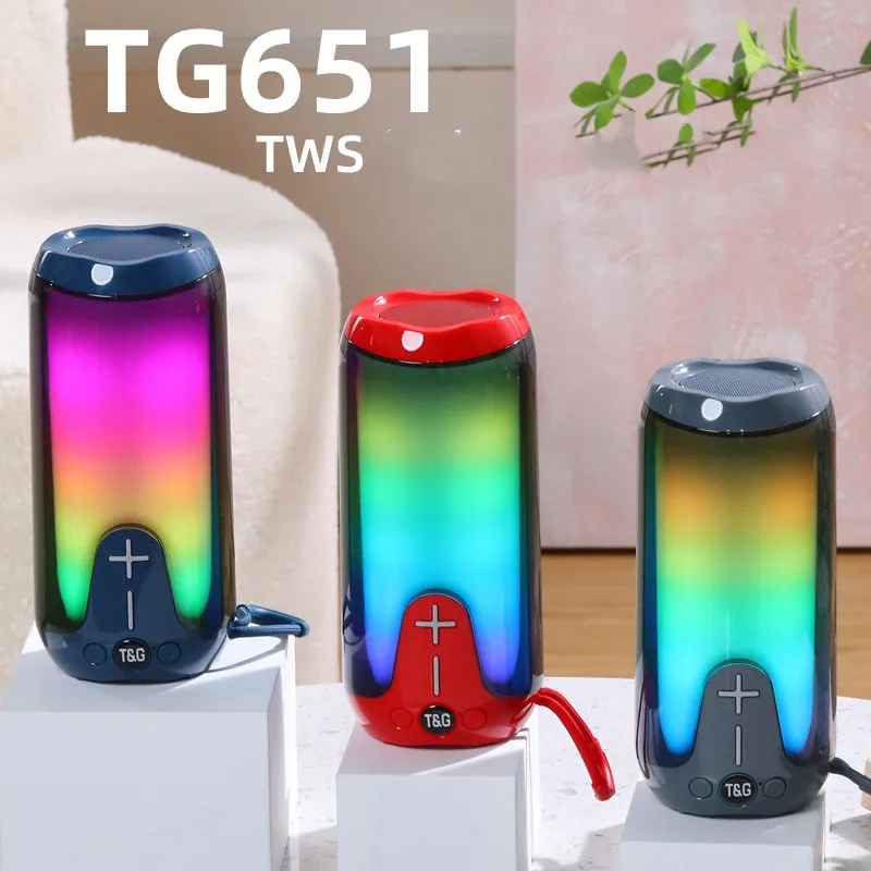 TG651 Wireless FM Bluetooth Speaker Portable Outdoor 360 Stereo Subwoofer Large Sound Card RGB Color Light TWS Boombox
TG651 Wireless FM Bluetooth Speaker Portable Outdoor 360 Stereo Subwoofer Large Sound Card RGB Color Light TWS Boombox
