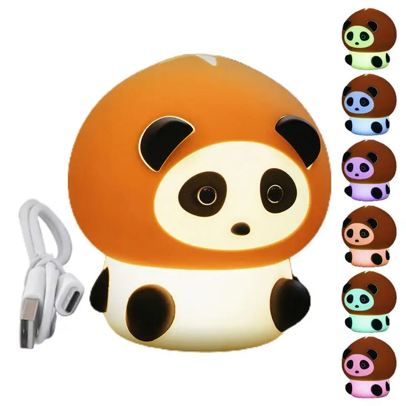 

Panda Lamp Nursery Light For Baby And Toddler Nightlights For Children With Touch Sensor And Timer Dimmable 7 Color Changing