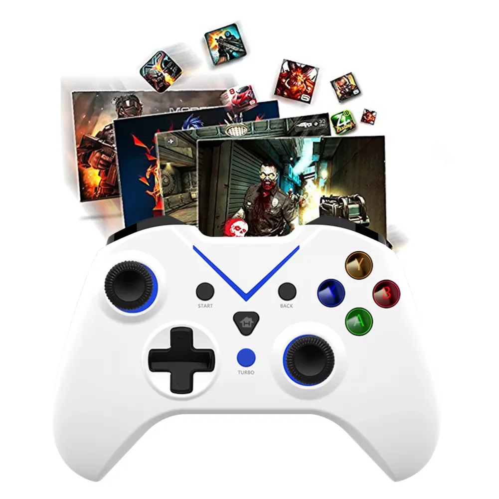 Wireless Controller Dual Vibration 2.4G Gamepad Six Axis with Turbo Function Gaming Accessories for Xbox One Windows 10/8/7 
Wireless Controller Dual Vibration 2.4G Gamepad Six Axis with Turbo Function Gaming Accessories for Xbox One Windows 10/8/7