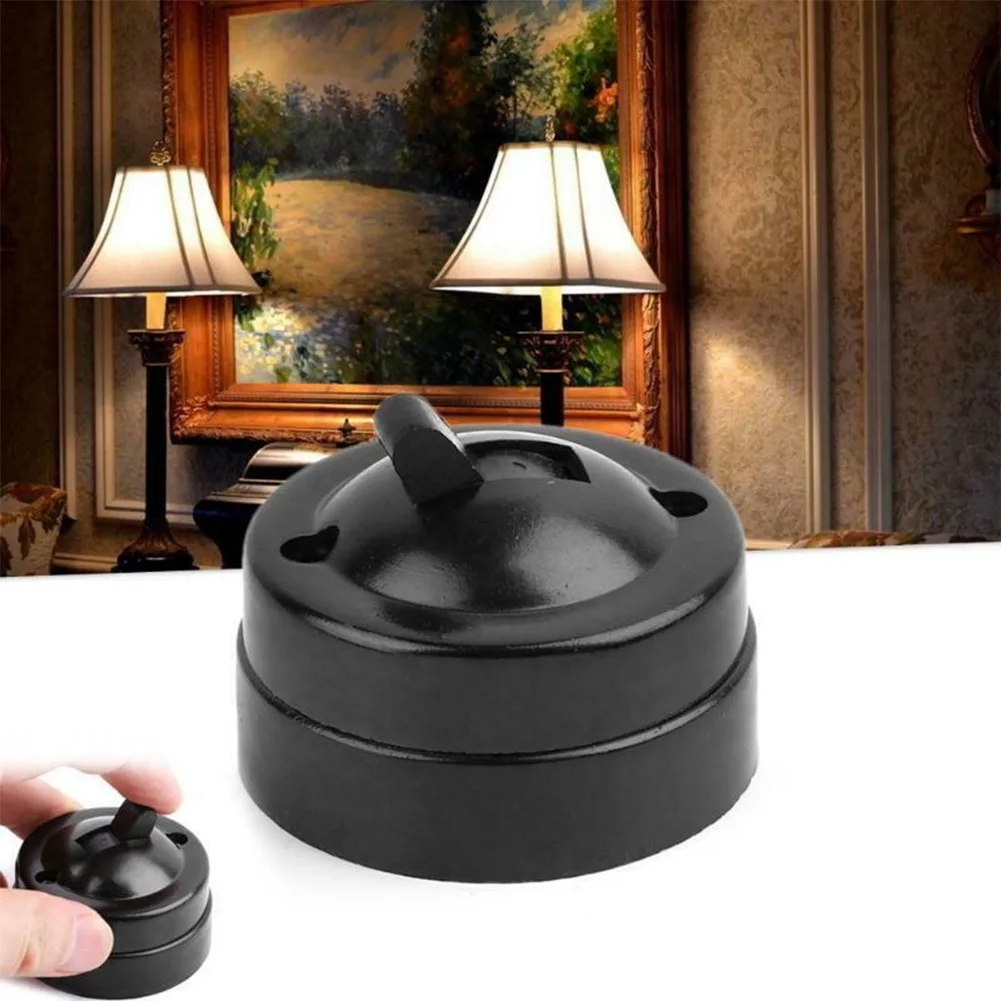 220-250V Retro Single-control Switch Old-fashioned Round Surface Mounted Wall Light Button Switch Lighting Accessories
220-250V Retro Single-control Switch Old-fashioned Round Surface Mounted Wall Light Button Switch Lighting Accessories