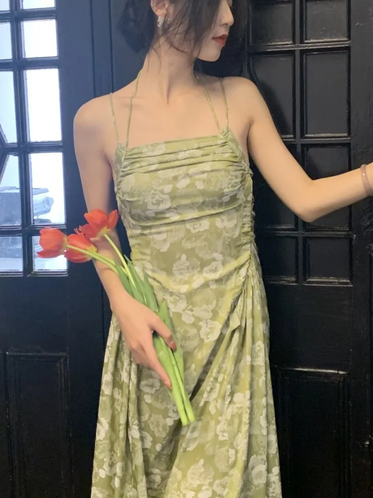 Summer Women Sexy Sleeveless Party Midi Dress One Piece Lady Spaghetti Strap Beach Backless Clothes Female Fashion Prom Dress
Summer Women Sexy Sleeveless Party Midi Dress One Piece Lady Spaghetti Strap Beach Backless Clothes Female Fashion Prom Dress