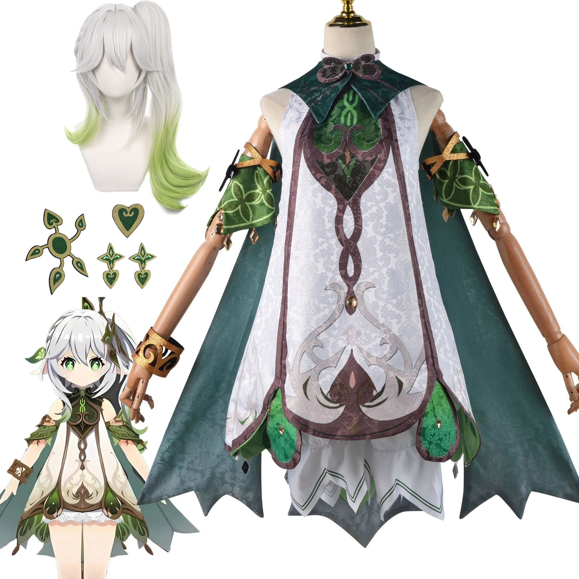 Geshin Impact Sumeru Nihada Cosplay Costume Wig Dress Costumes Cute Girl Women Party Outfits Genshin Nahida Role Play Full Set
Geshin Impact Sumeru Nihada Cosplay Costume Wig Dress Costumes Cute Girl Women Party Outfits Genshin Nahida Role Play Full Set