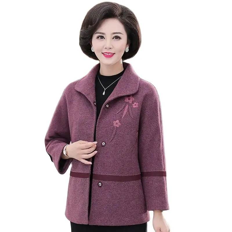 Fashion Spring Autumn Outerwear 2022 New Middle-Aged Elderly Elegant Embroidery Women's Jacket Tops Warm Thicken Winter Coat
Fashion Spring Autumn Outerwear 2022 New Middle-Aged Elderly Elegant Embroidery Women's Jacket Tops Warm Thicken Winter Coat
