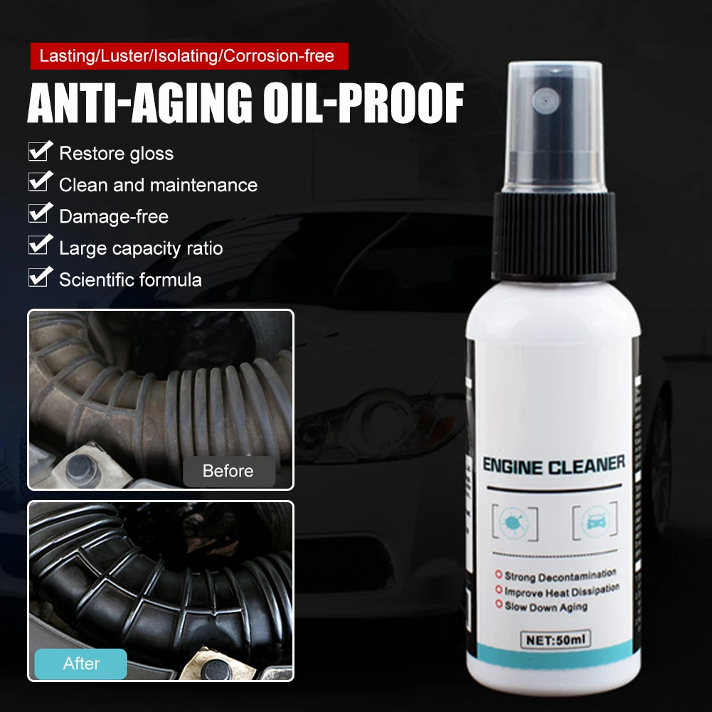 50ml Car Engine Coating Agent Engine Compartment Cleaner Liquid Remove Heavy Oil Bring Luster Cleaning Car Polish CeramicCoating
50ml Car Engine Coating Agent Engine Compartment Cleaner Liquid Remove Heavy Oil Bring Luster Cleaning Car Polish CeramicCoating