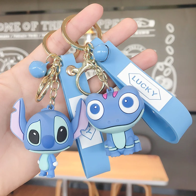 

Disney Lilo Stitch Keychain Stitch Pendant Keyring kawaii Sweet Pink Angel Keychains Women Car Keyrings Girl Cute Birthday Gift