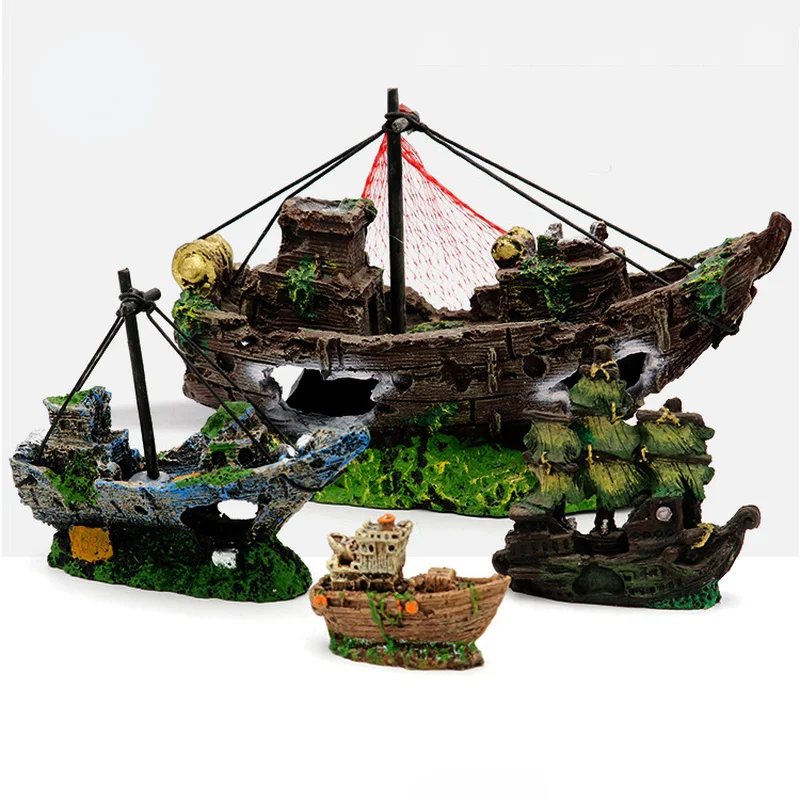 High Quality Zhaquarium Decoration Simulation Shipwreck Landscaping Plastic Aquarium Boat Fish Tank Ornaments
High Quality Zhaquarium Decoration Simulation Shipwreck Landscaping Plastic Aquarium Boat Fish Tank Ornaments