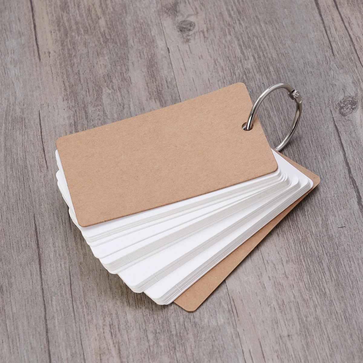 1Pcs 50 Pieces Blank Study Cards Kraft Paper Binder Ring Memo Scratch Pads Easy Flash Cards
1Pcs 50 Pieces Blank Study Cards Kraft Paper Binder Ring Memo Scratch Pads Easy Flash Cards