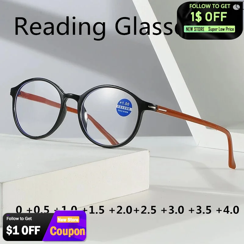 Classic Black Round Frame Reading Glasses Anti Blue Light Retro Women Men Elder Glasses HD Presbyopia Eye Glasses +0.5 To +4.0
Classic Black Round Frame Reading Glasses Anti Blue Light Retro Women Men Elder Glasses HD Presbyopia Eye Glasses +0.5 To +4.0