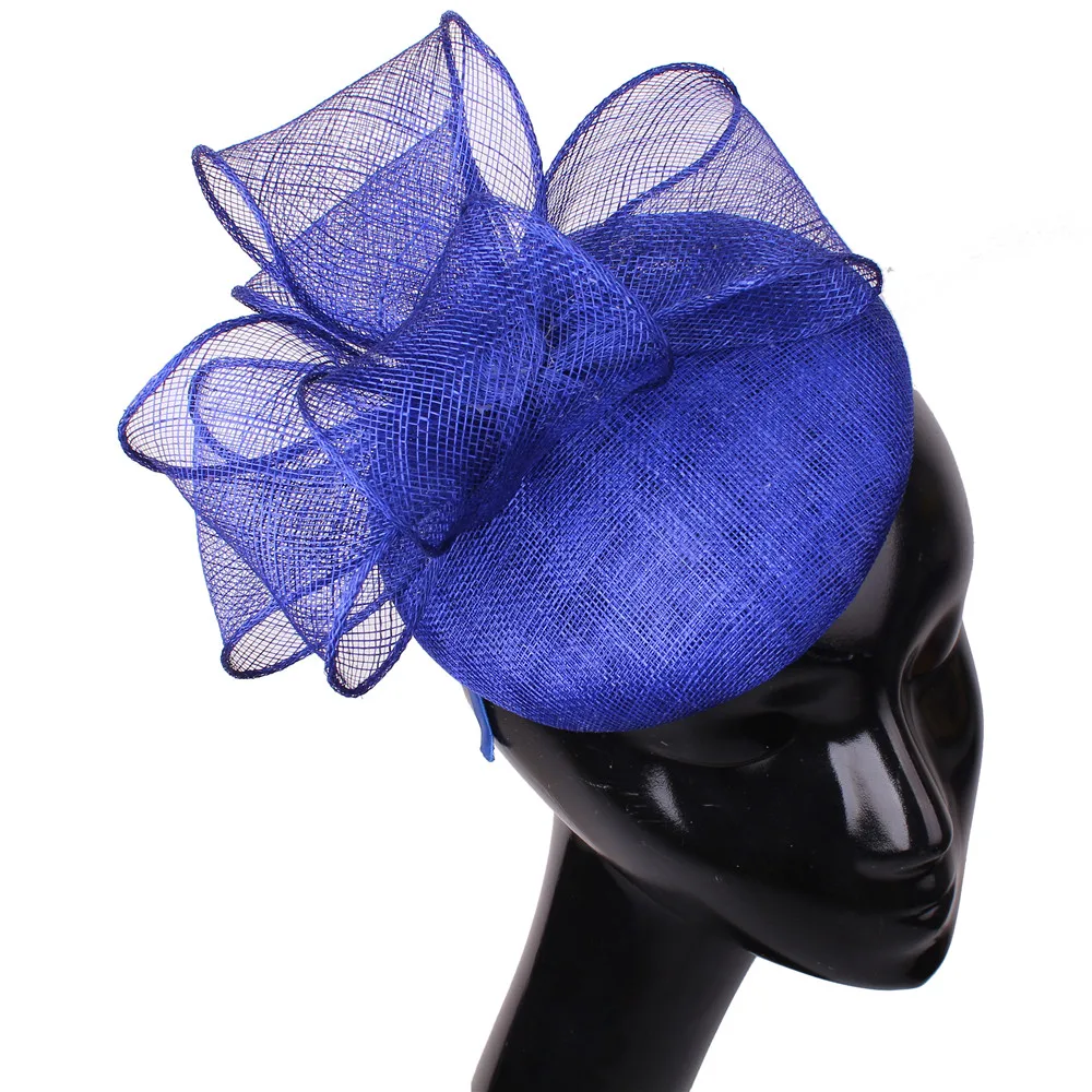 

Nice Sinamay Wedding Fascinators Women Elegant Church Fascinator Hat Headband Fancy Ladies Wedding Headwear Marriage Chapeau