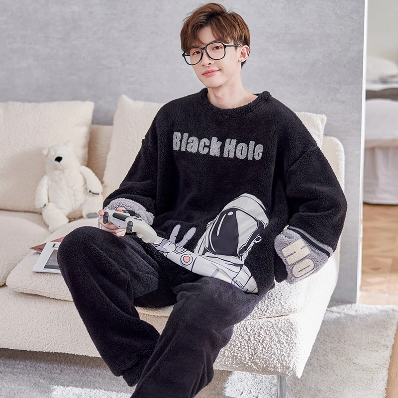 QUHENG Warm Sleepwear Men's Flannel Thick Pajama Male Thick Long Sleeve Pijama Casual Autumn Winter Pyjamas Men Coral Fleece
QUHENG Warm Sleepwear Men's Flannel Thick Pajama Male Thick Long Sleeve Pijama Casual Autumn Winter Pyjamas Men Coral Fleece
