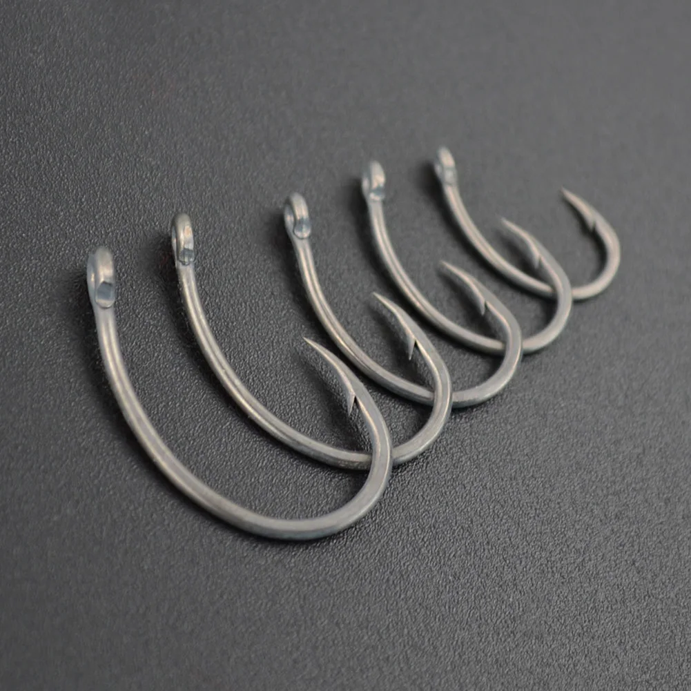 50pcs Carp Fishing Curve Handle Carrying Barbed Hook Hook Tool 2/4/6/8/10# Carp Hook Hair Rope Corrosion Resistant Fishing Hook
50pcs Carp Fishing Curve Handle Carrying Barbed Hook Hook Tool 2/4/6/8/10# Carp Hook Hair Rope Corrosion Resistant Fishing Hook