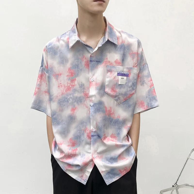 TFETTERS Brand Mens Shirts 2022 Summer New Tie Dye Half Sleeve Shirt Men Casual Loose Thin Turn-Down Daily Beach Shirt for Men
TFETTERS Brand Mens Shirts 2022 Summer New Tie Dye Half Sleeve Shirt Men Casual Loose Thin Turn-Down Daily Beach Shirt for Men