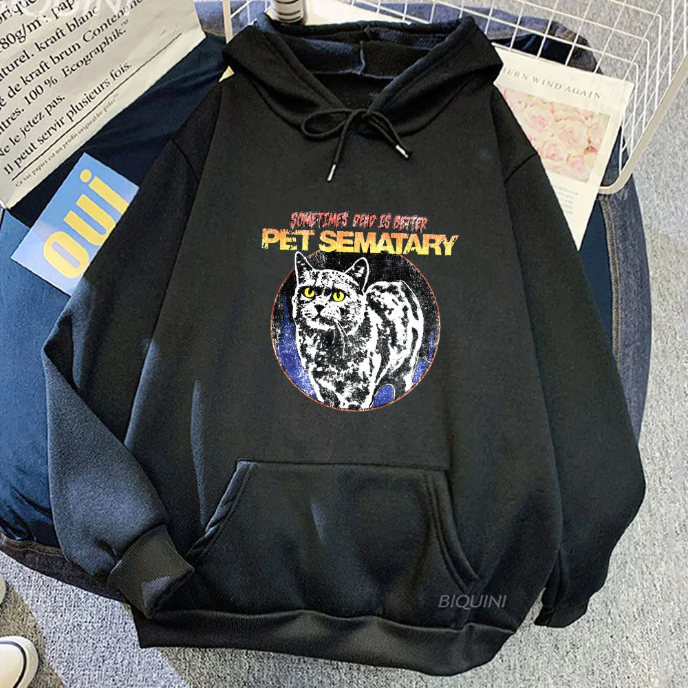 Pet Sematary Cat StephenKing Hoodies Vintage Streetwear for Men Sweatshirt Autumn Winter Long Sleeve Pullovers Fleece Clothing
Pet Sematary Cat StephenKing Hoodies Vintage Streetwear for Men Sweatshirt Autumn Winter Long Sleeve Pullovers Fleece Clothing