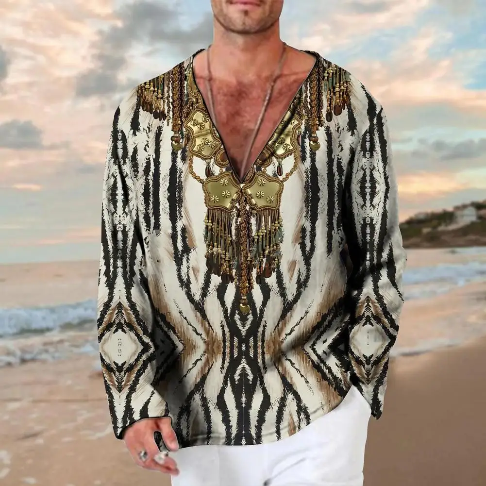 Ele-choices Clothing Men Shirt Print V Neck Long Sleeve Vintage Summer Loose Top Men Clothes for Daily Wear
Ele-choices Clothing Men Shirt Print V Neck Long Sleeve Vintage Summer Loose Top Men Clothes for Daily Wear