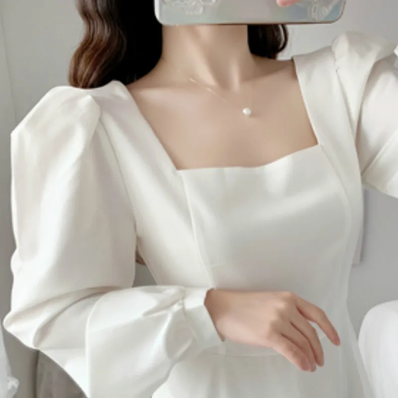 Red Vintage Long Sleeve Dress Women Party Elegant Ankle-length Female Square Collar Simple Korean Casual Streetwear Slim Style
Red Vintage Long Sleeve Dress Women Party Elegant Ankle-length Female Square Collar Simple Korean Casual Streetwear Slim Style