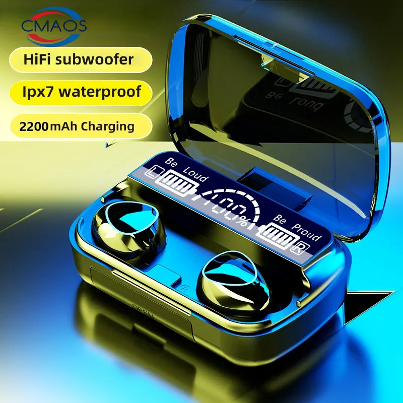 TWS Bluetooth 5.1 Earphones Charging Box Wireless Headphone 9D Stereo Sports Waterproof Earbuds Headsets With Microphone
TWS Bluetooth 5.1 Earphones Charging Box Wireless Headphone 9D Stereo Sports Waterproof Earbuds Headsets With Microphone