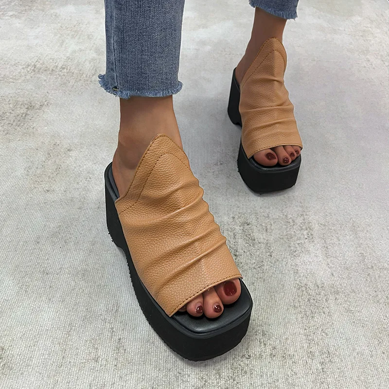 New European and American Large Size Women Shoes Fashion Square Toe Wedges Casual Thick Sole Slippers Women Zapatos De Mujer
New European and American Large Size Women Shoes Fashion Square Toe Wedges Casual Thick Sole Slippers Women Zapatos De Mujer