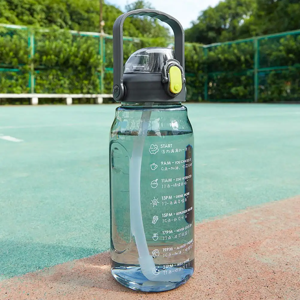 2L Large Capacity Sports Water Cup Sport Drink Flask With Time Markings For Camping Hiking Straw Bottle I8T0
2L Large Capacity Sports Water Cup Sport Drink Flask With Time Markings For Camping Hiking Straw Bottle I8T0