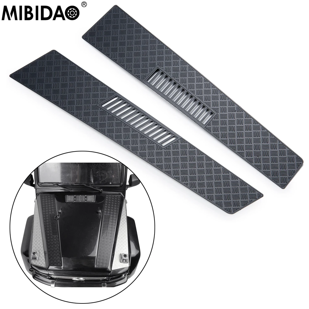 

MIBIDAO Black Metal Engine Cover Hood Anti-skid Plate For 1/10 TRX6 G63 TRX4 G500 RC Car Shell Body Decoration Parts