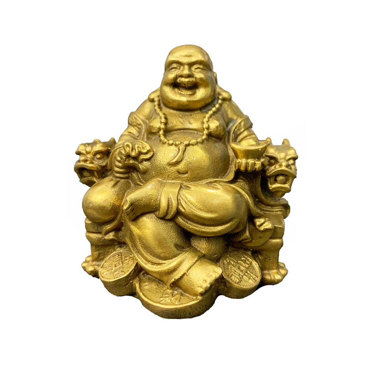 Feng Shui Brass Statue gold Laughing Buddha Sculpture Chinese Home Decor dragon chair Maitreya Figurine Office Good Luck
Feng Shui Brass Statue gold Laughing Buddha Sculpture Chinese Home Decor dragon chair Maitreya Figurine Office Good Luck