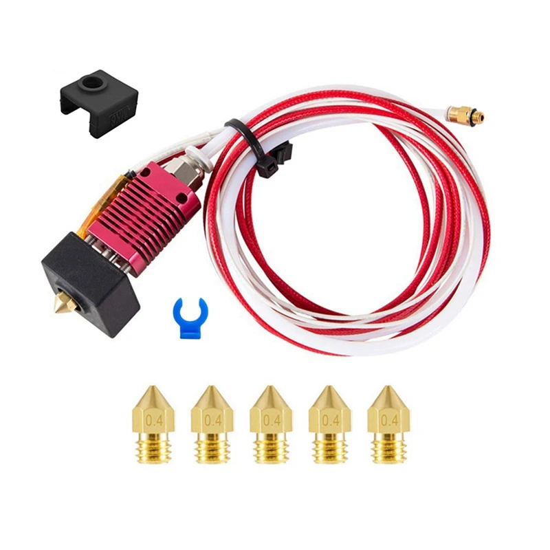 

8-Piece Set 3D Printer Hotend Metal Hotend Kit With 3D Printer Extruders Copper Nozzles Metal Hotend Kit For Ender3/Cr10/10S