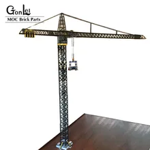 Customed - Large Tower Crane Construction Machinery Building Block DIY Toys Assembly High-Tech Bricks Remote Control Model Gifts