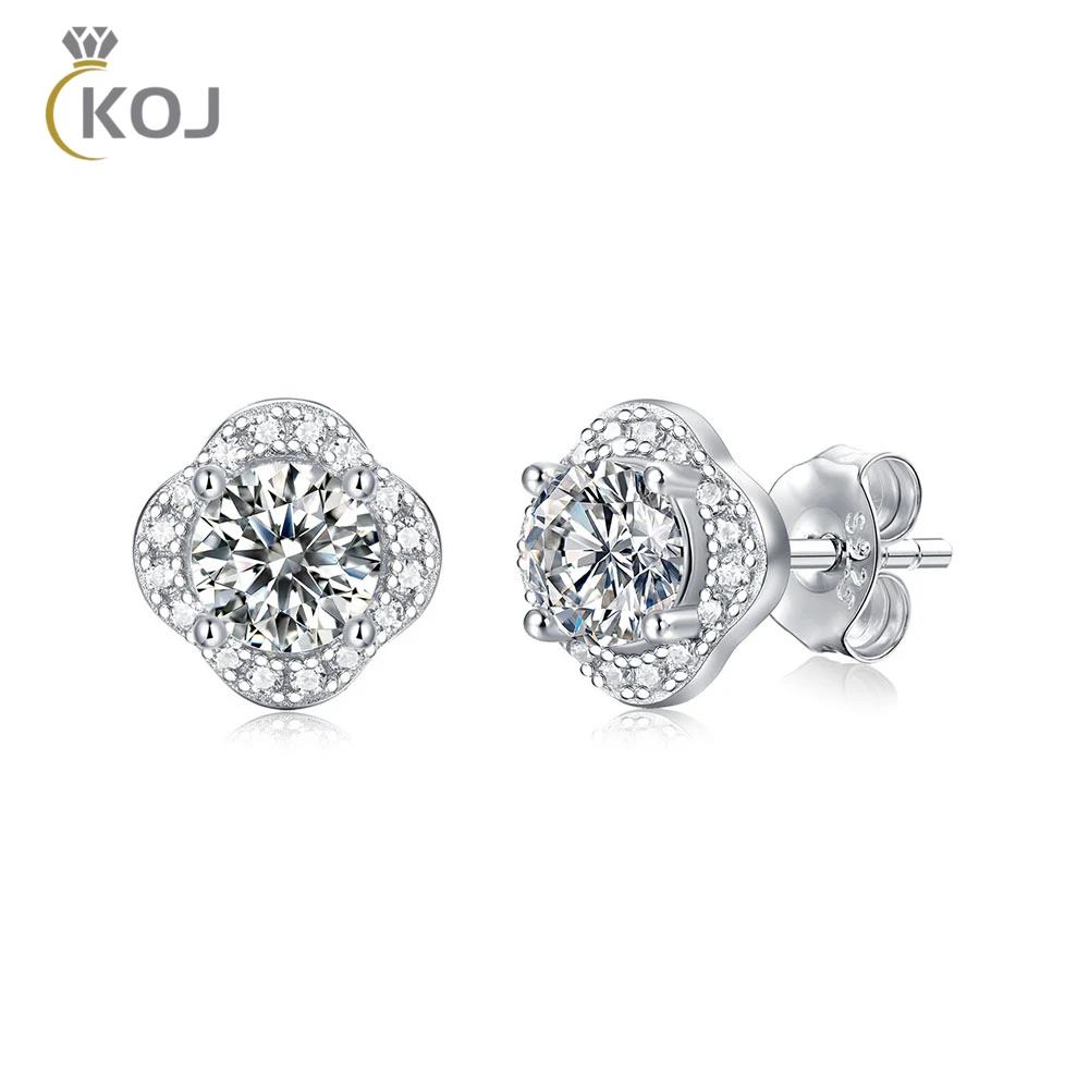 KOJ 0.5Carat moissanite rings with certificate original Stud Earrings 925 Sterling Silver Flower Diamond Wedding Jewelry
KOJ 0.5Carat moissanite rings with certificate original Stud Earrings 925 Sterling Silver Flower Diamond Wedding Jewelry