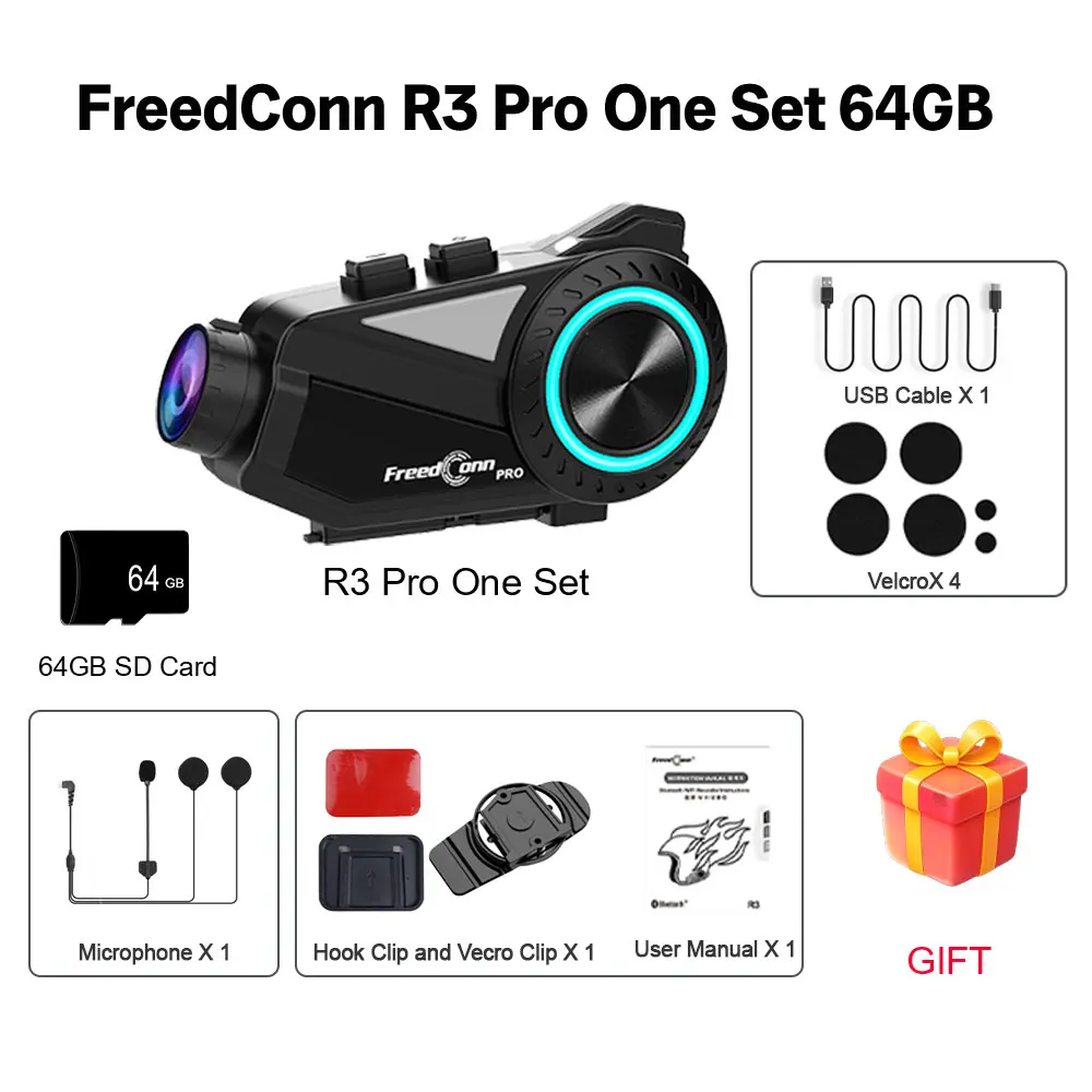 Беспроводная мотогарнитура Freedconn с видеорегистратором, групповой связью, Wi-Fi и функцией обмена музыкой для мотоциклов
Беспроводная мотогарнитура Freedconn с видеорегистратором, групповой связью, Wi-Fi и функцией обмена музыкой для мотоциклов