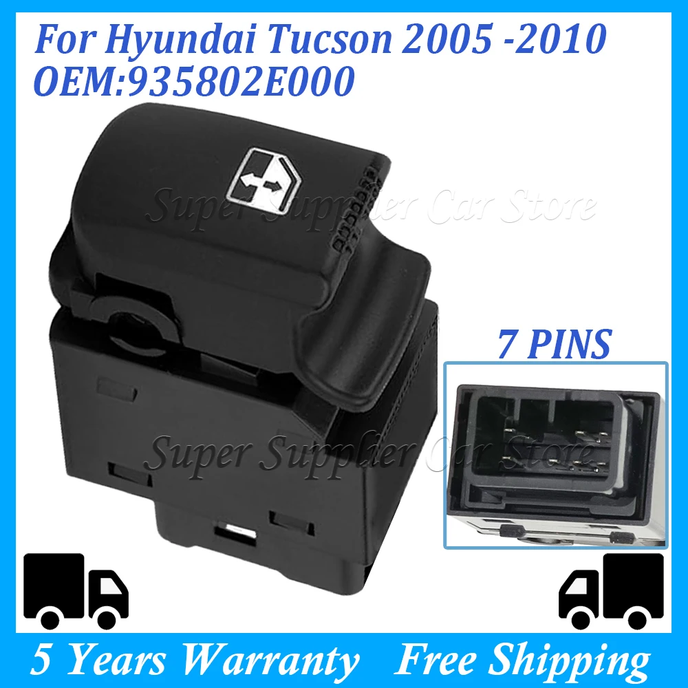 Кнопка управления стеклоподъемником для Hyundai Tucson 2005 2006 2007 2008 2009 2010 935802E000
Кнопка управления стеклоподъемником для Hyundai Tucson 2005 2006 2007 2008 2009 2010 935802E000