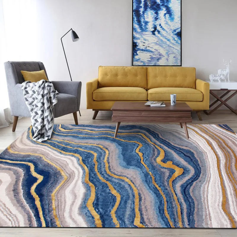 Modern Light Luxury European Abstract Nordic Art Blue Gold Stone Pattern Bedroom Living Room Non-Slip Mat Carpet Decoration Home
Modern Light Luxury European Abstract Nordic Art Blue Gold Stone Pattern Bedroom Living Room Non-Slip Mat Carpet Decoration Home