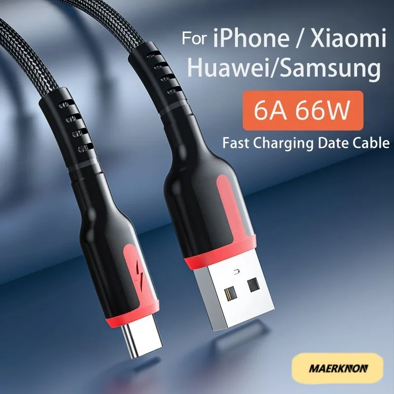 6A 66W PD Fast Charging Phone Wire Data Sync Cable Cord USB C For iPhone 14 13 Por Max Huawei P40 Xiaomi Samsung Android Phone
6A 66W PD Fast Charging Phone Wire Data Sync Cable Cord USB C For iPhone 14 13 Por Max Huawei P40 Xiaomi Samsung Android Phone