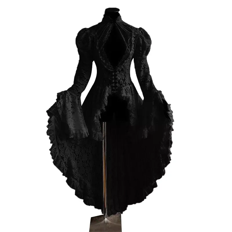 New in style Lace Ruffle sleeve Women Slim Gothic Dresses Ladies Fall Winter Vestidos Bare chest big collar prom dresses tunics
New in style Lace Ruffle sleeve Women Slim Gothic Dresses Ladies Fall Winter Vestidos Bare chest big collar prom dresses tunics