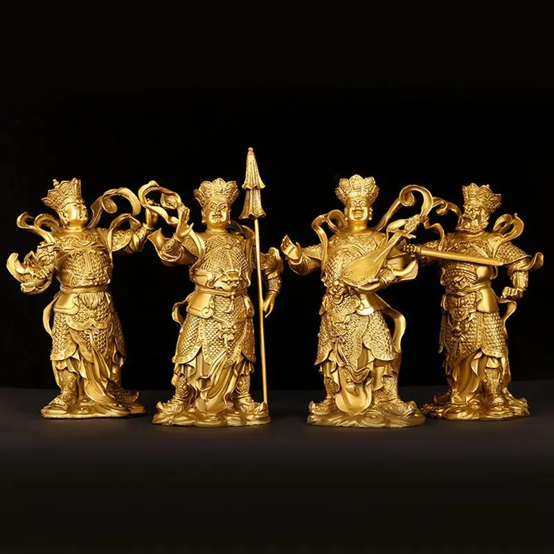 4pc/set Chinese The Four Heavenly Kings Animal Statue Full Copper Home Buddha Hall Offering Copper Buddha Fengshui Decor
4pc/set Chinese The Four Heavenly Kings Animal Statue Full Copper Home Buddha Hall Offering Copper Buddha Fengshui Decor