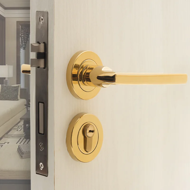 Mute Split Door Lock 304 Stainless Steel Living Room Wooden Door Handle Lock Indoor Golden Simple Door Lock Pressure Handle Lock
Mute Split Door Lock 304 Stainless Steel Living Room Wooden Door Handle Lock Indoor Golden Simple Door Lock Pressure Handle Lock