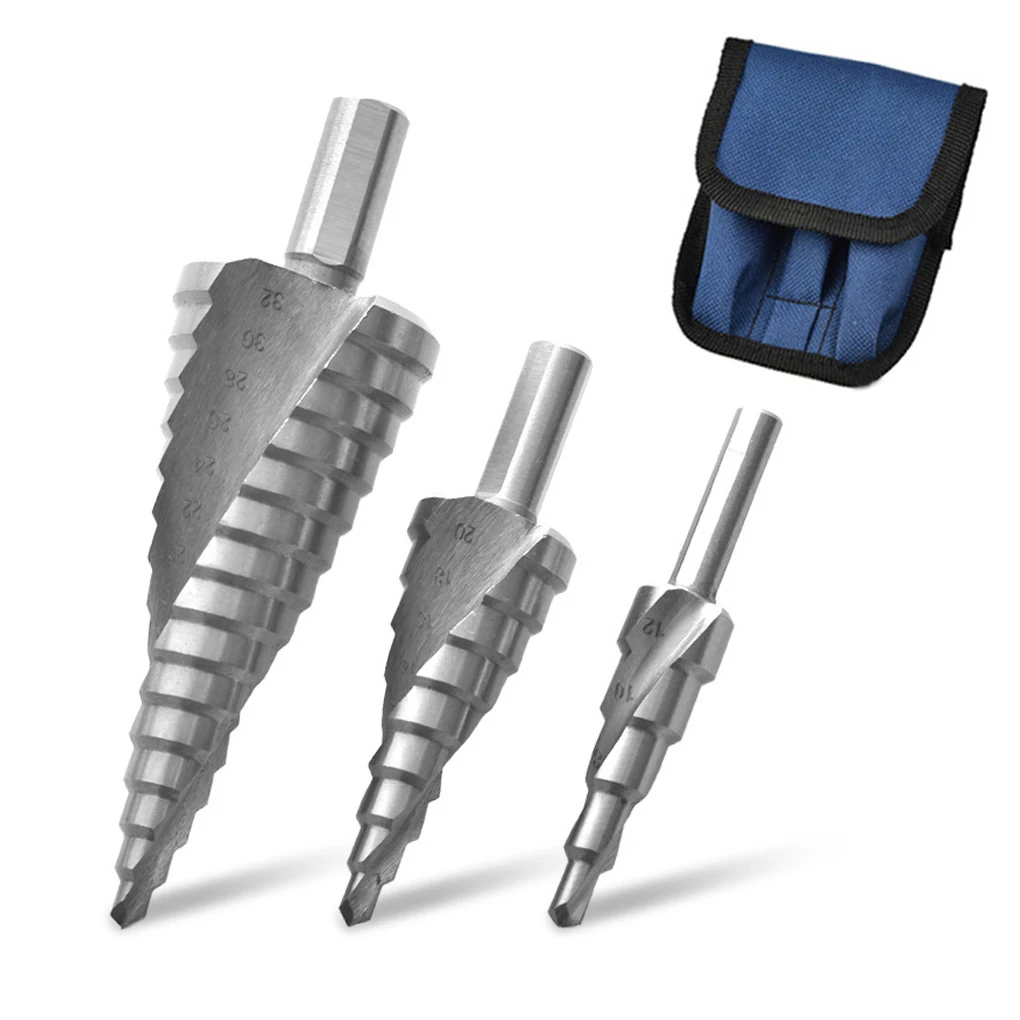 3 Pieces Step Drill Bits Triangular Shank Hole Spiral Drilling Bit Core Cone Portable Deburring Punching Hand Tools
3 Pieces Step Drill Bits Triangular Shank Hole Spiral Drilling Bit Core Cone Portable Deburring Punching Hand Tools