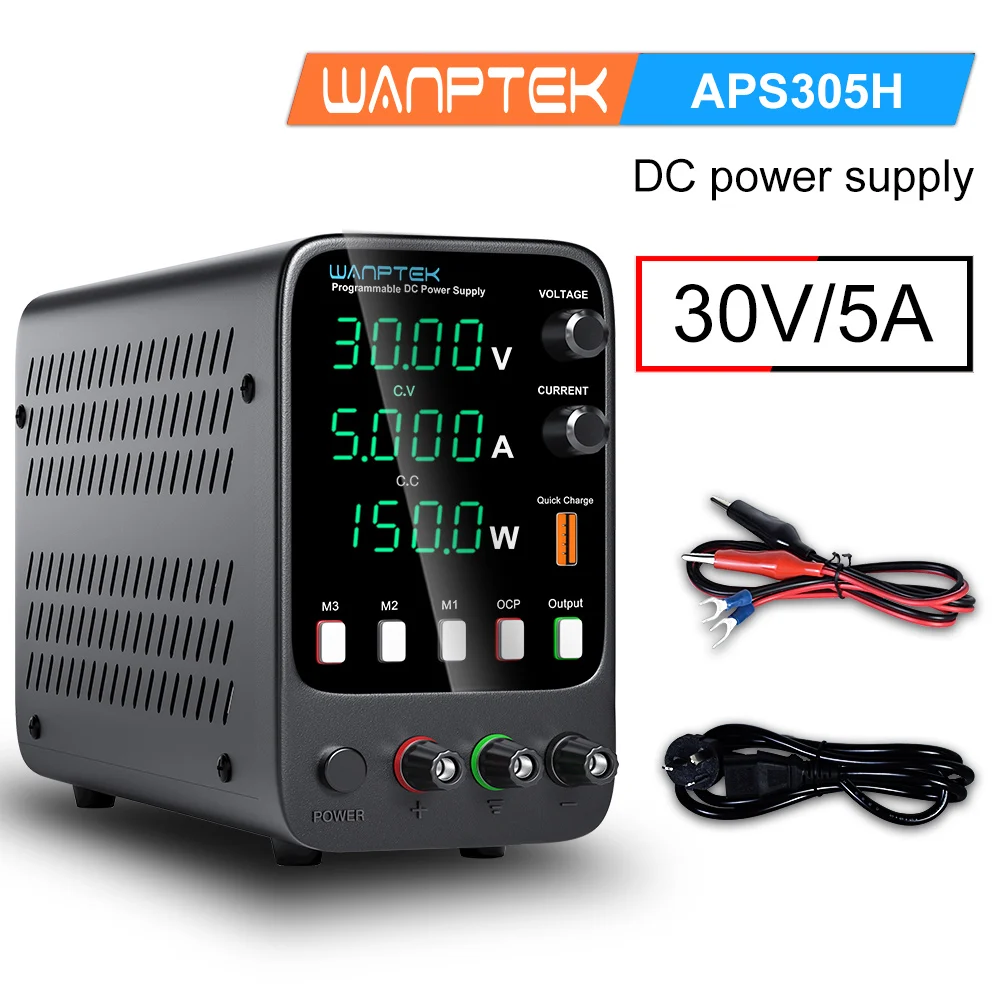 Wanptek adjustable DC power supply 30V 10A laboratory programmable memory function power supply switching power supply 60V5A
Wanptek adjustable DC power supply 30V 10A laboratory programmable memory function power supply switching power supply 60V5A