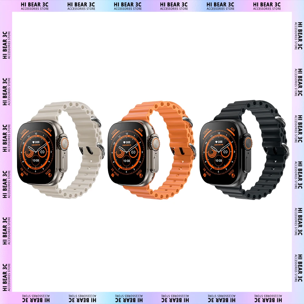 Новинка 2023, Смарт-часы ZD8 Ultra Pro, дисплей 2,2 дюйма HD, Bluetooth, Смарт-часы с шагомером, пульсометром, для мужчин и женщин, спортивный подарок Apple