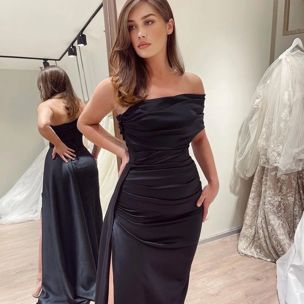 Formal Prom Gown 2022 Short Sleeve One Shoulder Boat Neck Party Dress Satin Trumpet Side Split Sweep Train Vestidos De Noche
Formal Prom Gown 2022 Short Sleeve One Shoulder Boat Neck Party Dress Satin Trumpet Side Split Sweep Train Vestidos De Noche