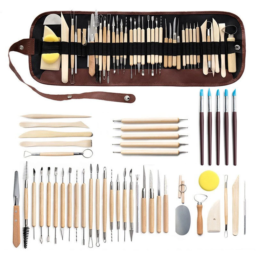 Complete Clay Sculpting Kit 46 Pcs Pottery Tools Set for Artists Great for Wood Carving Stone Carving and Clay Sculpting
Complete Clay Sculpting Kit 46 Pcs Pottery Tools Set for Artists Great for Wood Carving Stone Carving and Clay Sculpting
